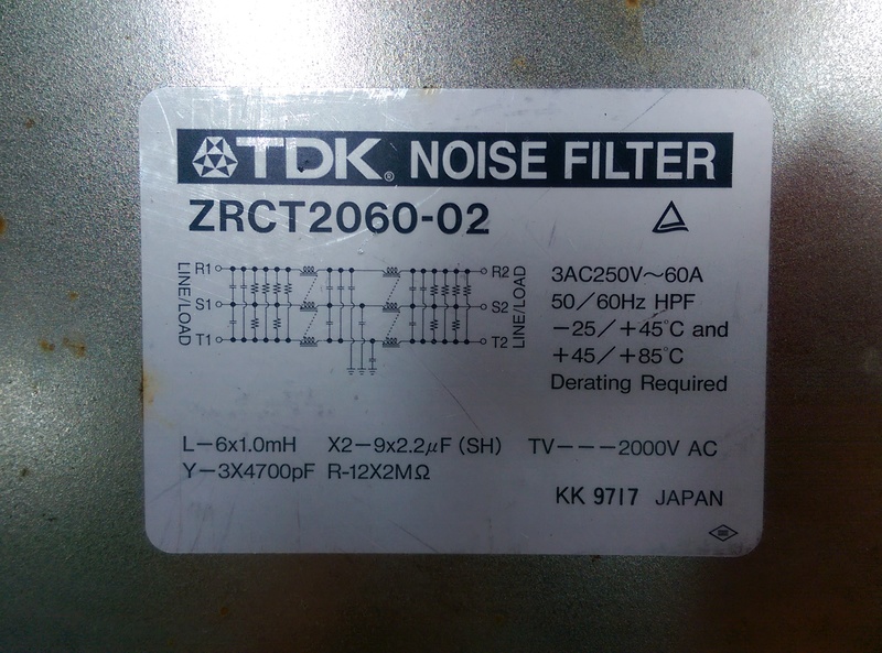TDK ZRCT206002 NOISE FILTER PLC DCS SERVO Control MOTOR POWER SUPPLY